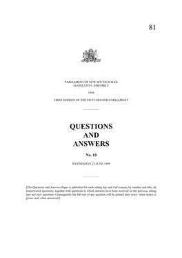 81 Questions and Answers