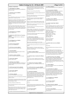 Radio 4 Listings for 14 – 20 March 2009 Page 1 of 12 SATURDAY 14 MARCH 2009 Stewart and Mad Money's Jim Cramer Has Been Causing a Stir