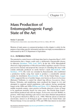 Mass Production of Beneficial Organisms