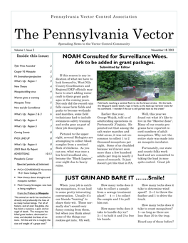 The Pennsylvania Vector Spreading News to the Vector Control Community