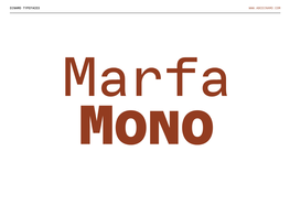 Dinamo Specimen Marfa Mono