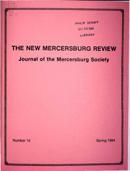 The New Mercersburg Review