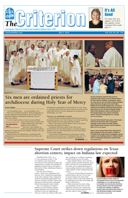 Six Men Are Ordained Priests for Archdiocese During Holy Year Of