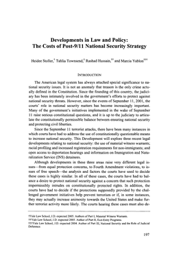 The Costs of Post-9/11 National Security Strategy