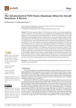 The Advancement of 7XXX Series Aluminum Alloys for Aircraft Structures: a Review