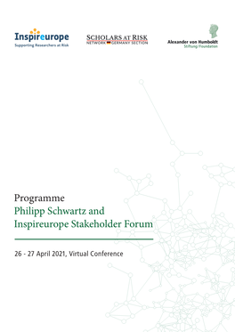 Programme Philipp Schwartz and Inspireurope Stakeholder Forum