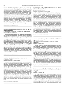 Mate Attraction in the Dark Triad: Narcissists Are Hot, Machia- Outcomes in a Genocide-Affected Population in Rwanda