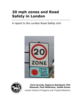 20 Mph Zones and Road Safety in London