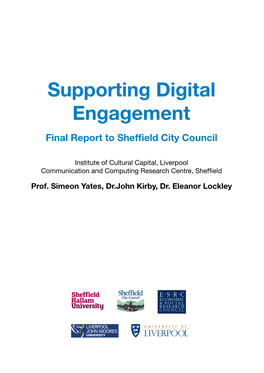 Supporting Digital Engagement Final Report to Sheffield City Council