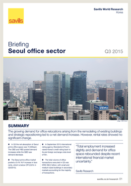 Briefing Seoul Office Sector Q3 2015