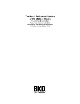 TEACHERS' RETIREMENT SYSTEM of the STATE of ILLINOIS 2815 Wwashlngton St I PO Box 19253 I Springfield IL 62794-9253 Richard W