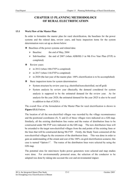 Chapter 13 Planning Methodology of Rural Electrification