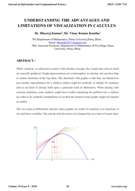 Understanding the Advantages and Limitations of Visualization in Calculus