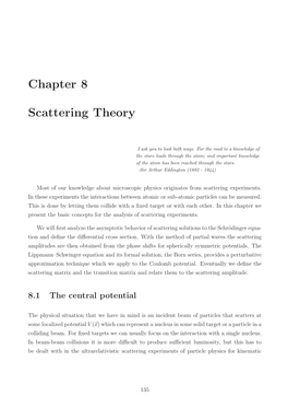 Chapter 8 Scattering Theory