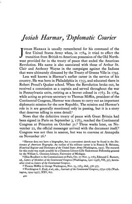 Josiah Harmary ^Diplomatic Courier