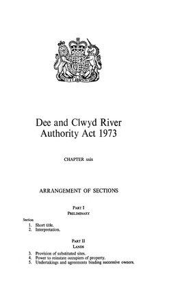 Dee and Clwyd River Authority Act 1973