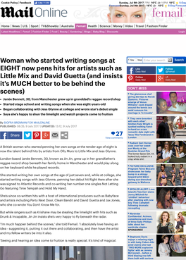 Woman Who Started Writing Songs at EIGHT Now Pens Hits for Artists Such