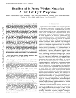 Enabling AI in Future Wireless Networks: a Data Life Cycle Perspective Dinh C