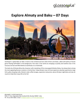 Explore Baku & Almaty