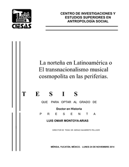 La Norteña En Latinoamérica O El Transnacionalismo Musical Cosmopolita En Las Periferias