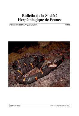 Bulletin De La Société Herpétologique De France