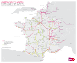 Carte Des Destinations En France Et En Europe