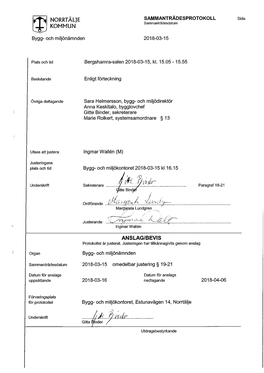 Norrtälje Kommun Anslag/Bevis