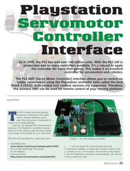 Playstation Servomotor Controller Interface