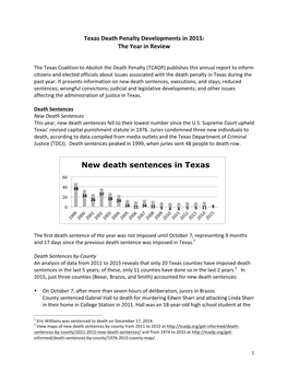 Texas Death Penalty Developments in 2015: the Year in Review