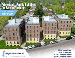 Prime Multi-Family Buildings for Sale in Flushing REDUCED PRICE $14,200,000