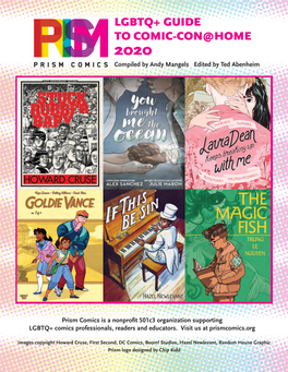 LGBTQ+ GUIDE to COMIC-CON@HOME 2020 Compiled by Andy Mangels Edited by Ted Abenheim