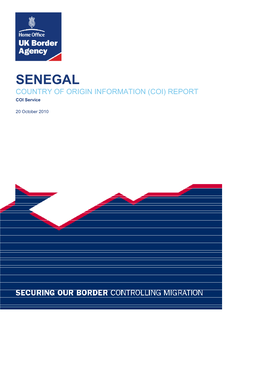 SENEGAL COUNTRY of ORIGIN INFORMATION (COI) REPORT COI Service