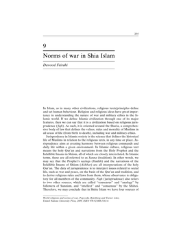 9 Norms of War in Shia Islam