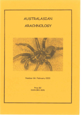 Australasian Arachnology