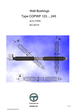 Wall Bushings Type COPWP 123….245 up to 3150A IEC 60137