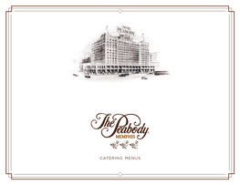 Catering Menus the Peabody Memphis