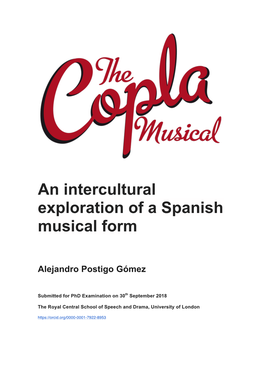 An Intercultural Exploration of a Spanish Musical Form