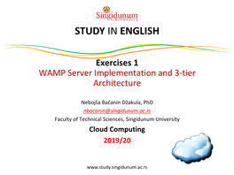 Exercises 1 WAMP Server Implementation and 3-Tier Architecture