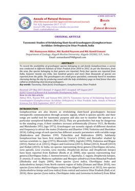 Annals of Natural Sciences (Peer Reviewed and UGC Approved International Journal) Annals Vol