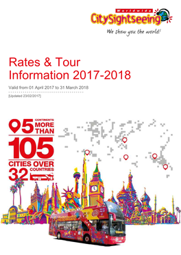 Rates & Tour Information 2017-2018