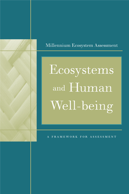 Ecosystems and Human Well-Being: a Framework for Assessment