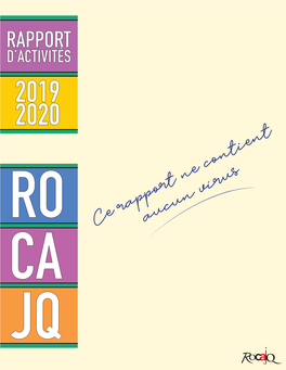 Rapport D’Activités 2019 2020