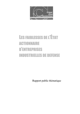 Les Faiblesses De L'état