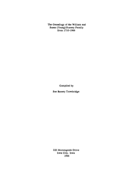 The Genealogy of the William and Susan (Young) Bussey Family from 1710-1966