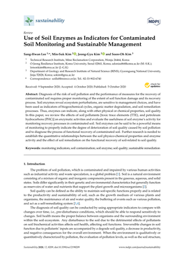 Use of Soil Enzymes As Indicators for Contaminated Soil Monitoring and Sustainable Management