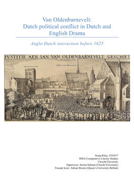 Van Oldenbarnevelt: Dutch Political Conflict in Dutch and English Drama