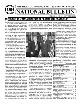 National Bulletin Volume 29 No