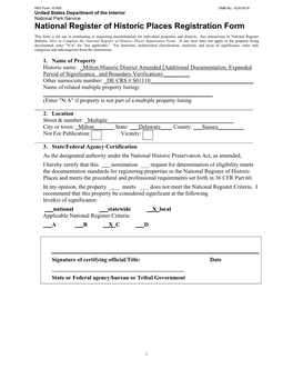 National Register of Historic Places Registration Form