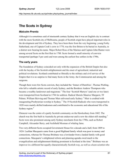 The Scots in Sydney