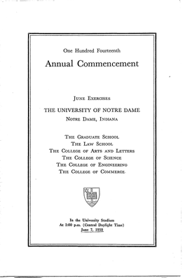 Annual Commencement